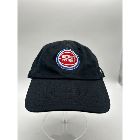 Detroit Pistons Black 47 Brand One Size Cotton Adjustable Baseball Cap NBA - Picture 2 of 9